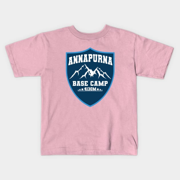 Annapurna Base Camp - Nepal Kids T-Shirt by Cute Pets Stickers